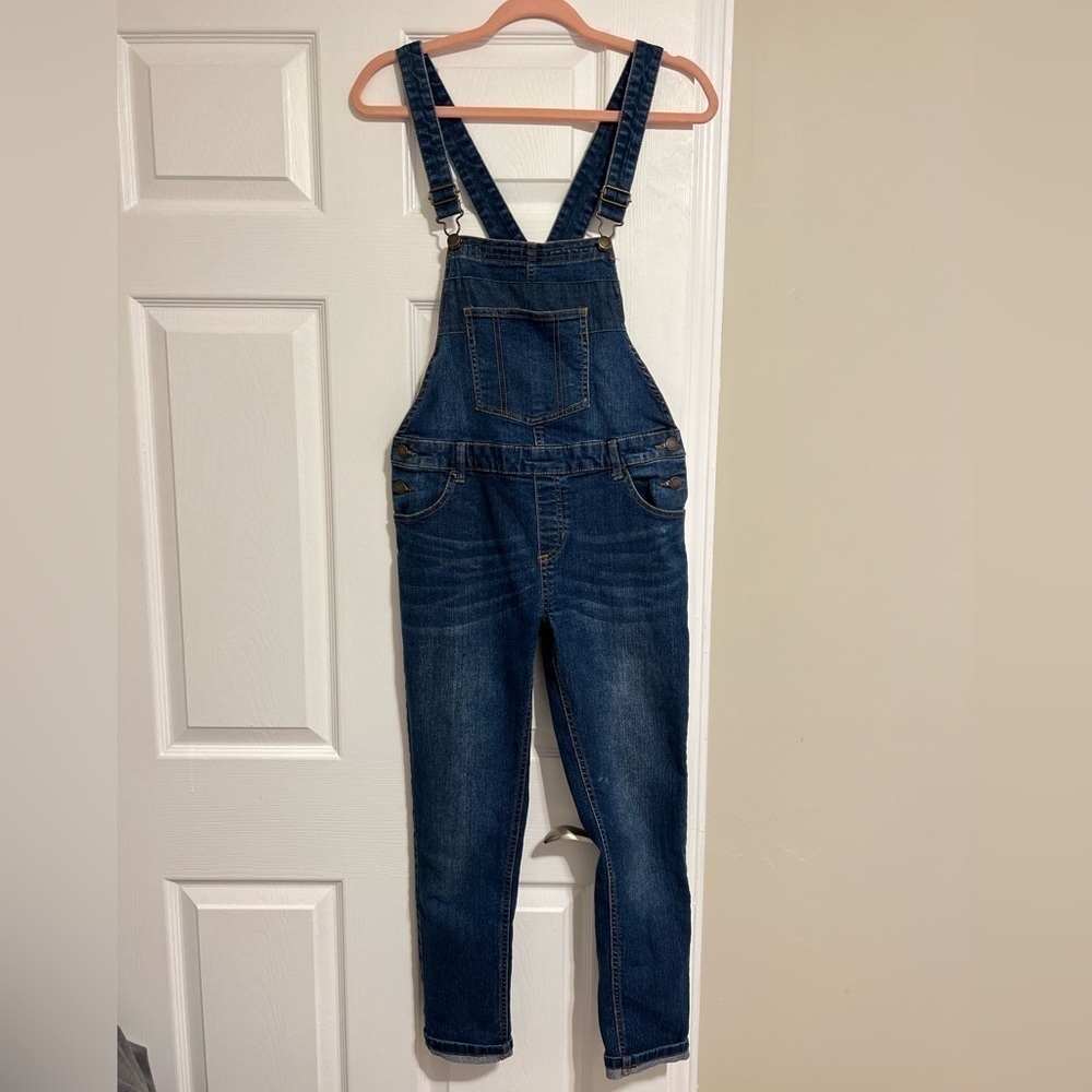 Denim overalls slim fit with stretch